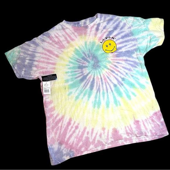 NWT JOURNEYS Dazed and Confused Pastel Swirl Tie Dye T-Shirt. Size Large ✌️☮️ - Picture 2 of 8